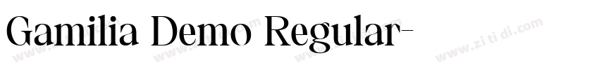 Gamilia Demo Regular字体转换 Gamilia Demo Regular字体转换